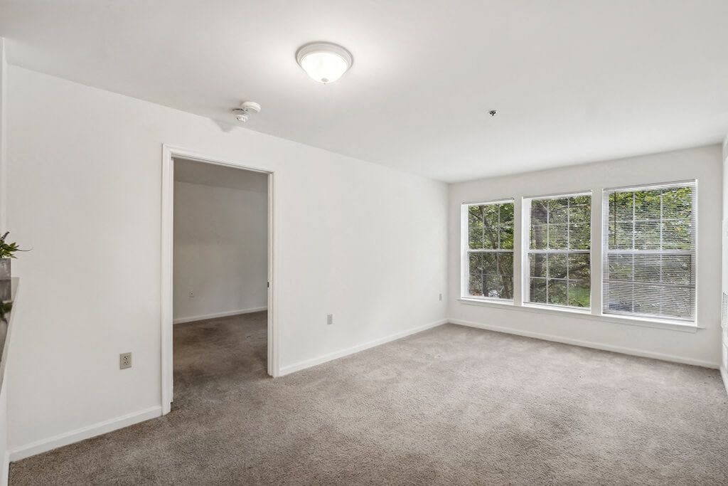 Living room at The Woods at Victoria Park Apartments in Woodbridge VA